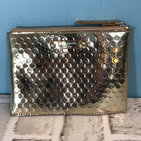 Kate Spade shiny zipper wallet pouch - Picture 1 of 4